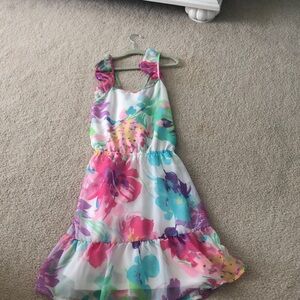 Place, Floral Flower Multicolor Kids Dress